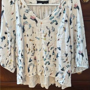 Anthropologie Multicolor Abstract Blouse